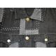 Stacy Adams Black / Grey Patchwork Modern Fit Cotton Denim Jacket Outfit 1575